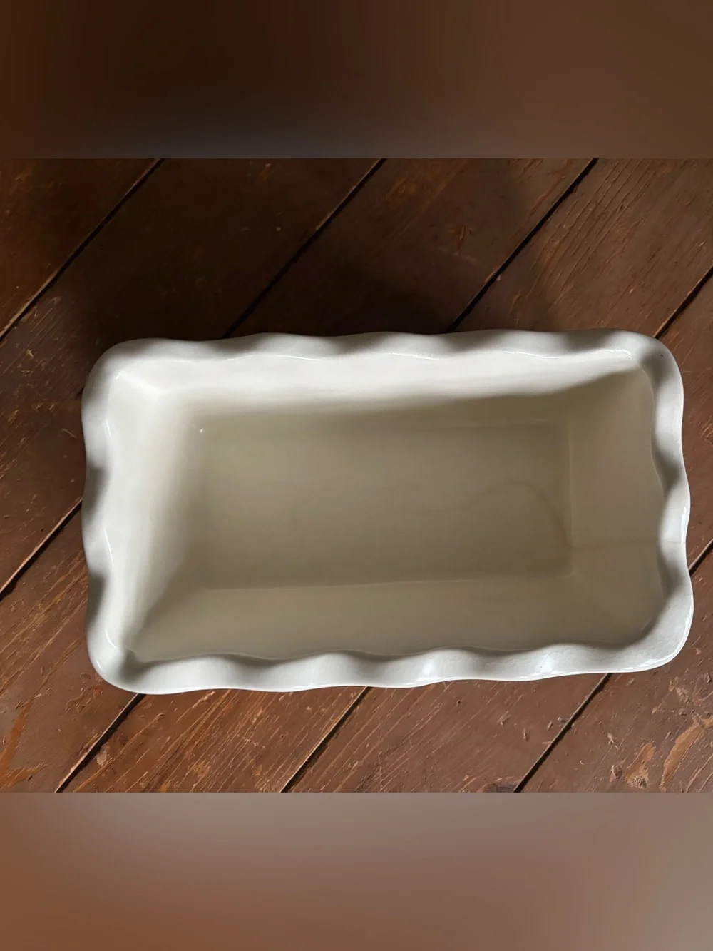 Emerson Creek Pottery Ceramic Loaf Pan with Hand-Painted Cherry Motif